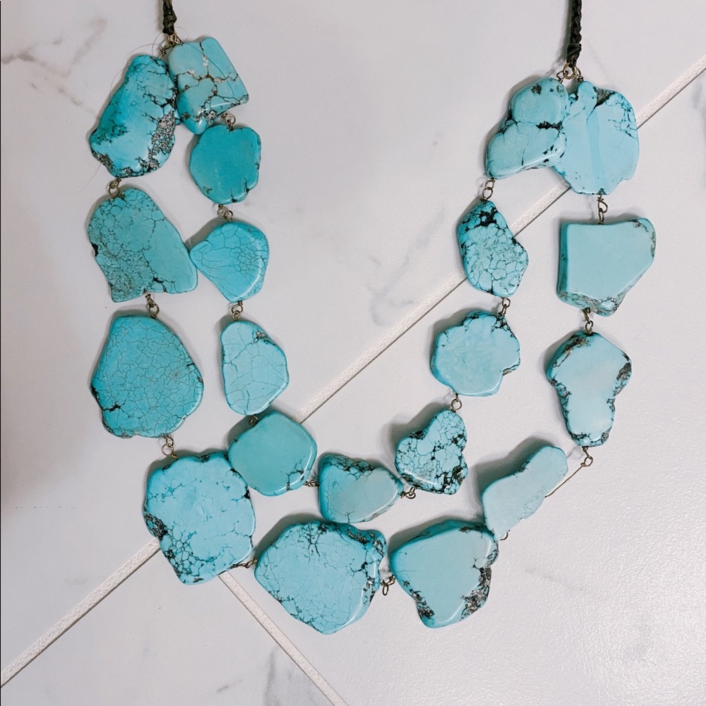 Turquoise Statement Necklace - image 3